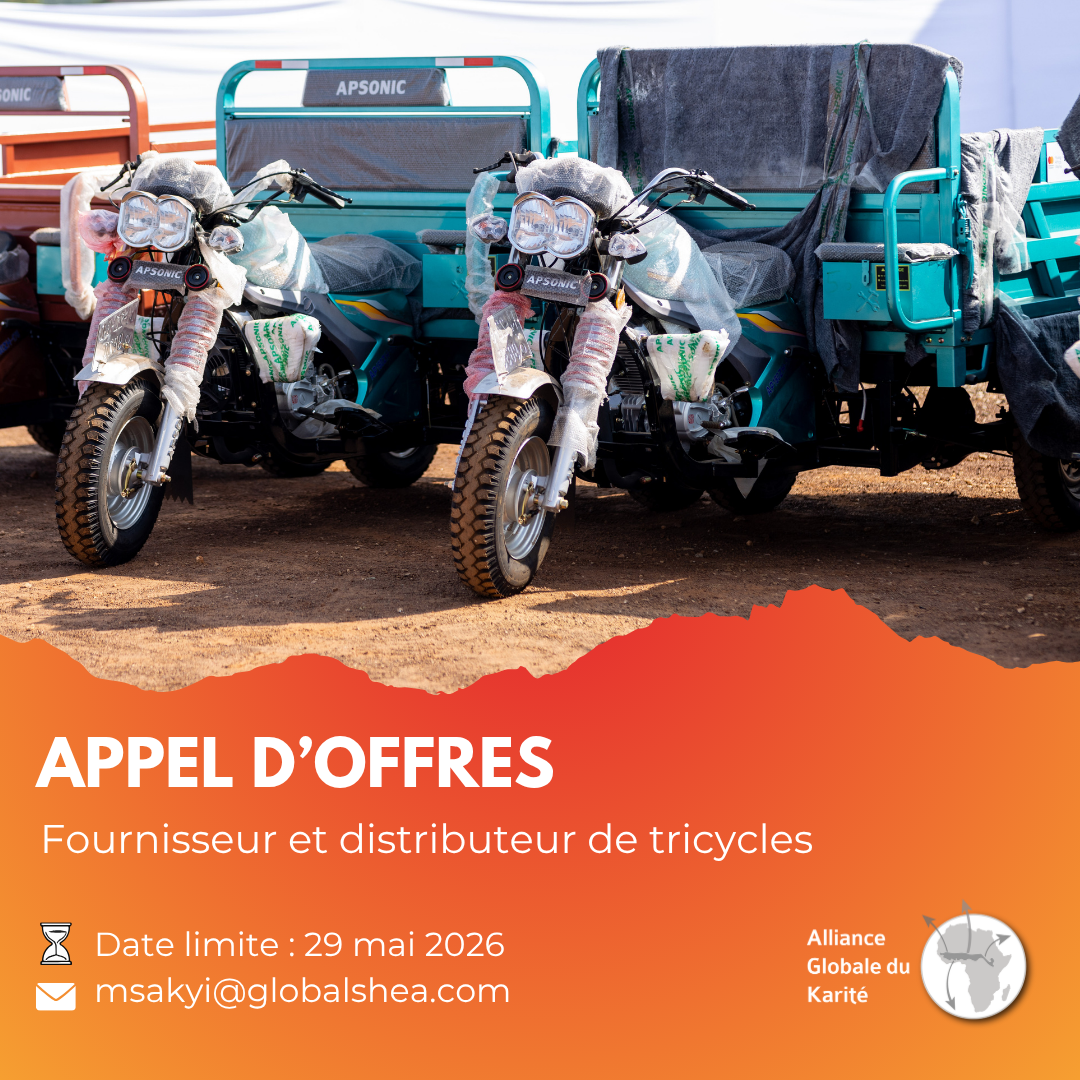 Fournisseur et distributeur de tricycles destinés aux coopératives de femmes productrices de karité